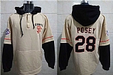 San Francisco Giants 28 Posey Cream All Stitched Pullover Hoodie